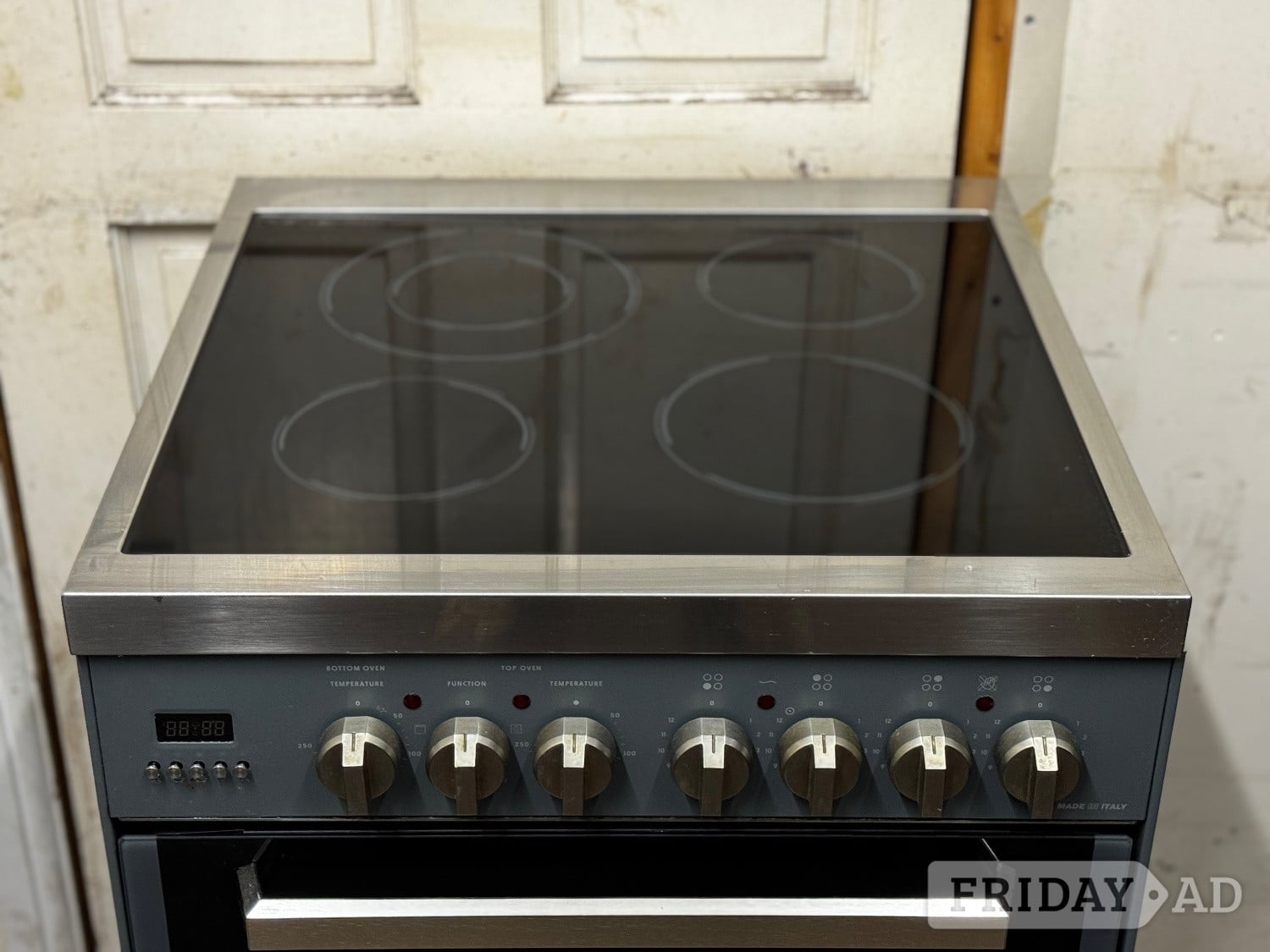 Romford Kenwood electric cooker 60cm ceramic slate grey double oven 3 mon