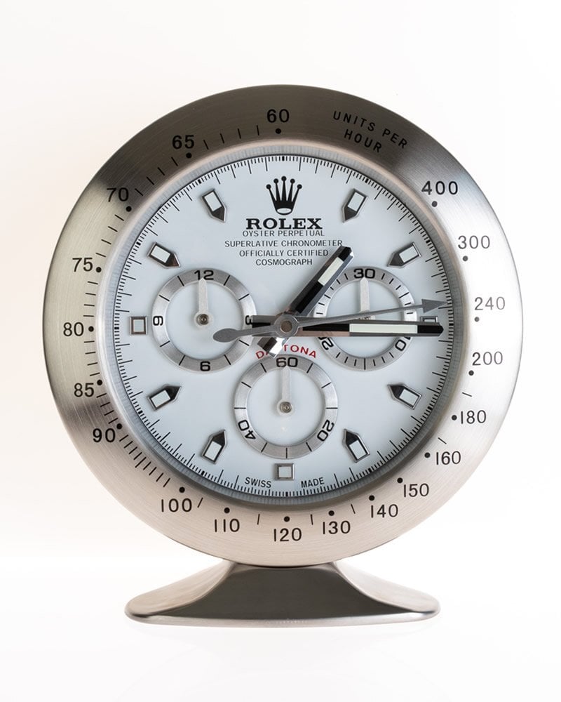 Rolex Cosmograph Daytona Style Desk Clock Silver in Nottingham