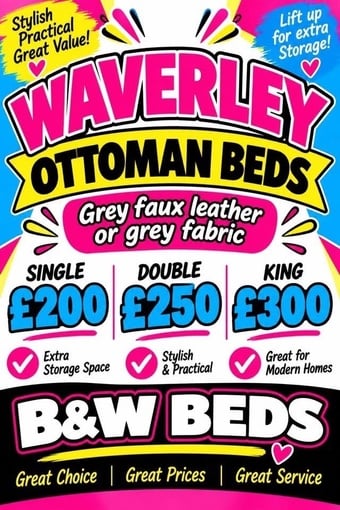 Waverly ottoman beds