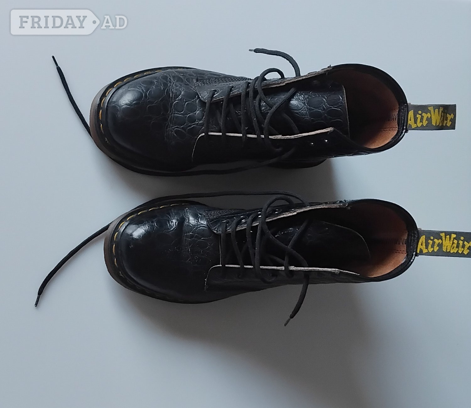Maidstone Dr Martens Patent Snakeskin Leather Boots, Hardly Worn