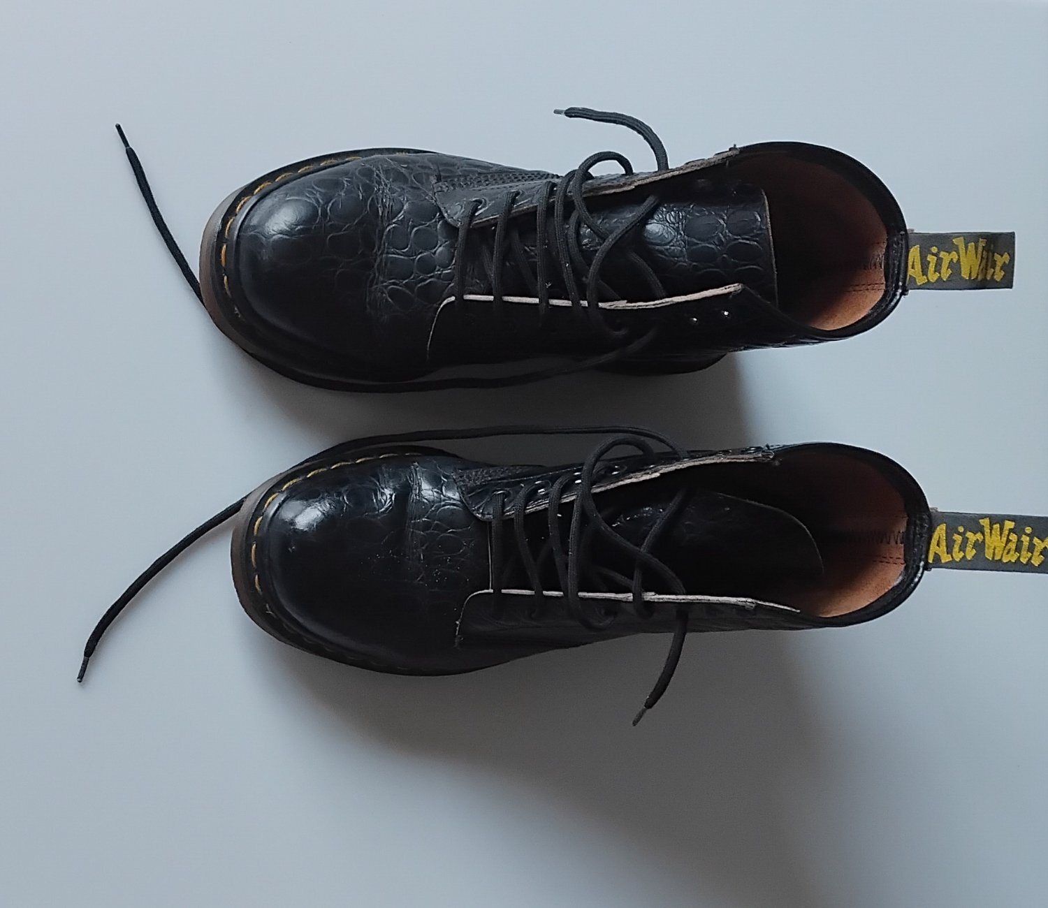 Tunbridge Wells Dr Martens Patent Snakeskin Leather Boots, Hardly Worn