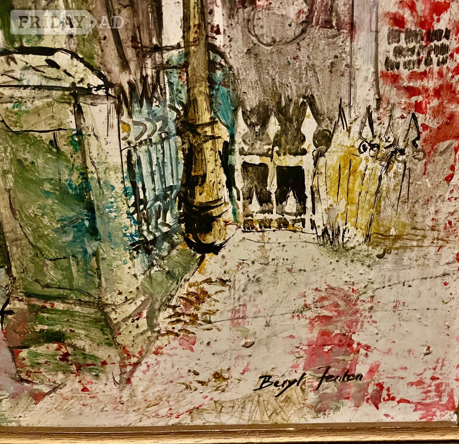 Acylic painting by Beryl Fenton  - Antiques & Collectables
