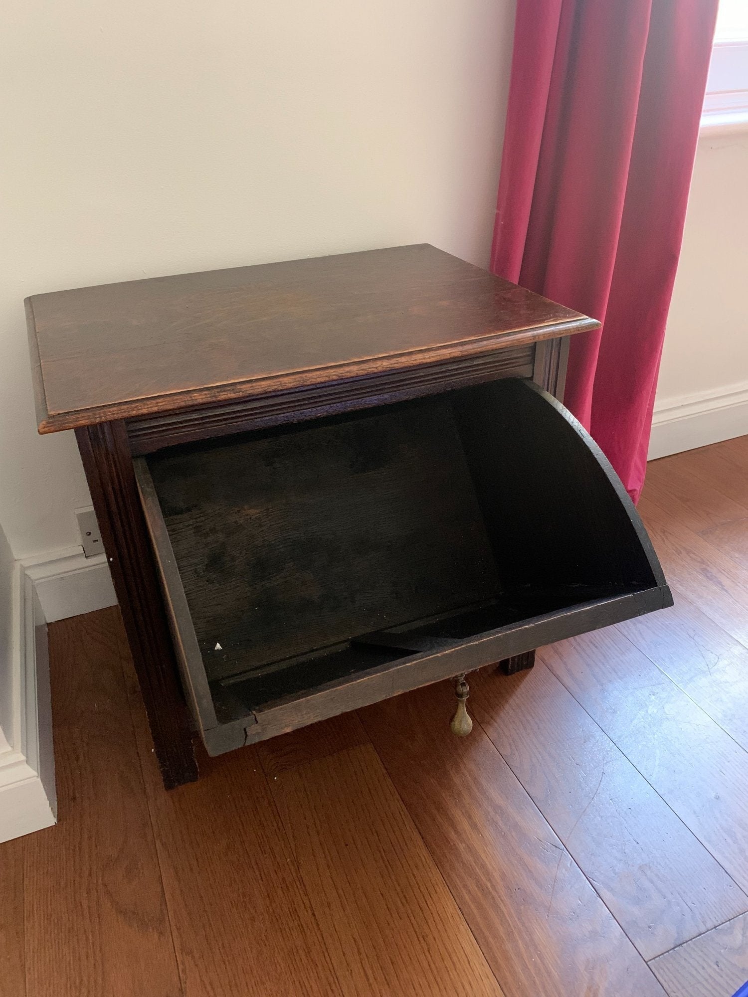 Small Vintage storage / magazine unit in dark wood