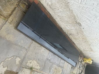 Black solid granite worktop