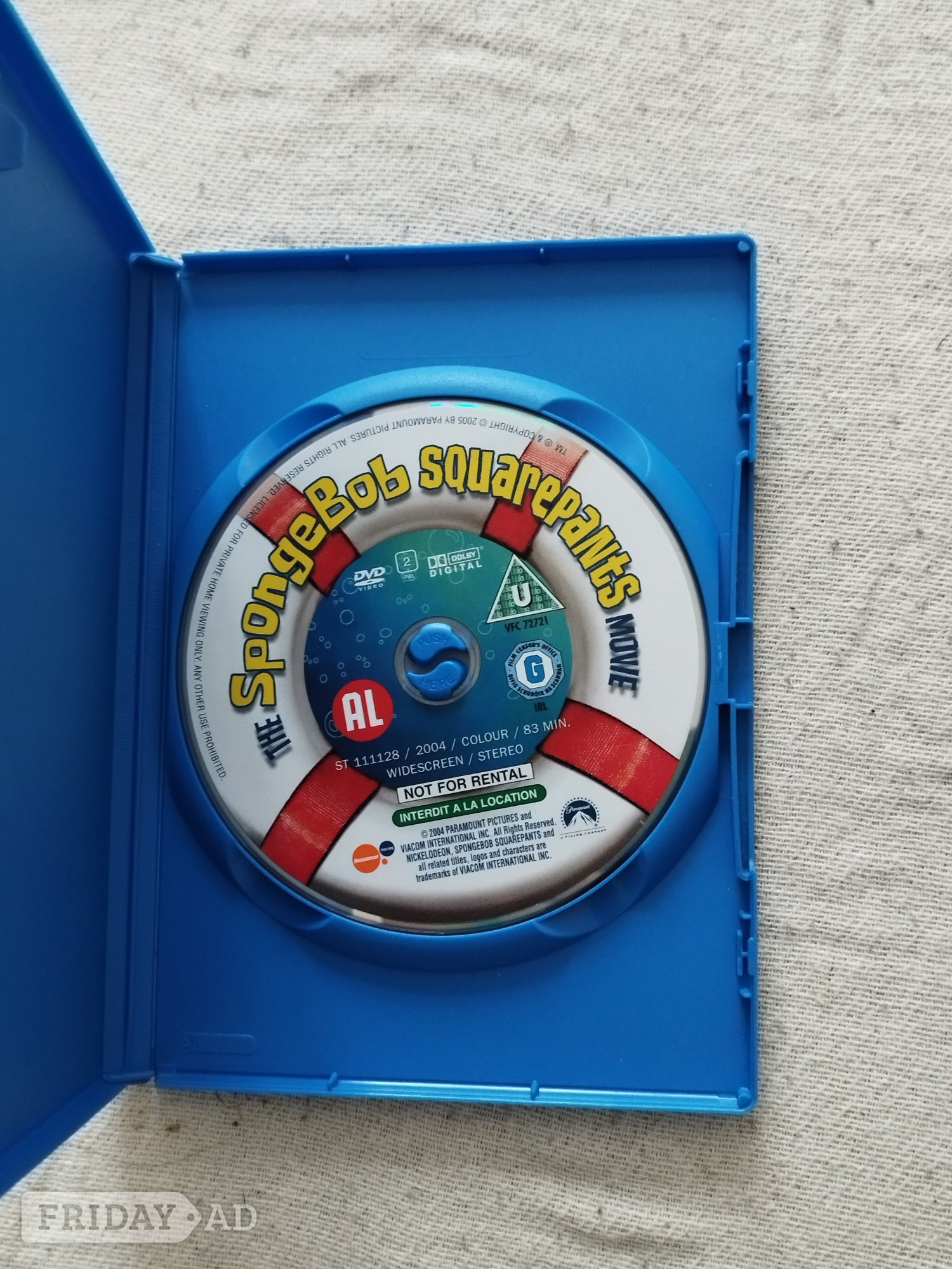 Peterborough Spongebob square pants movie dvd