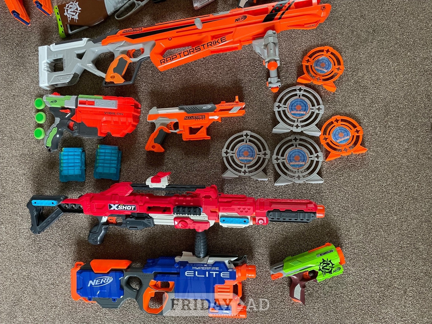 Nerf Guns and various accessories 
