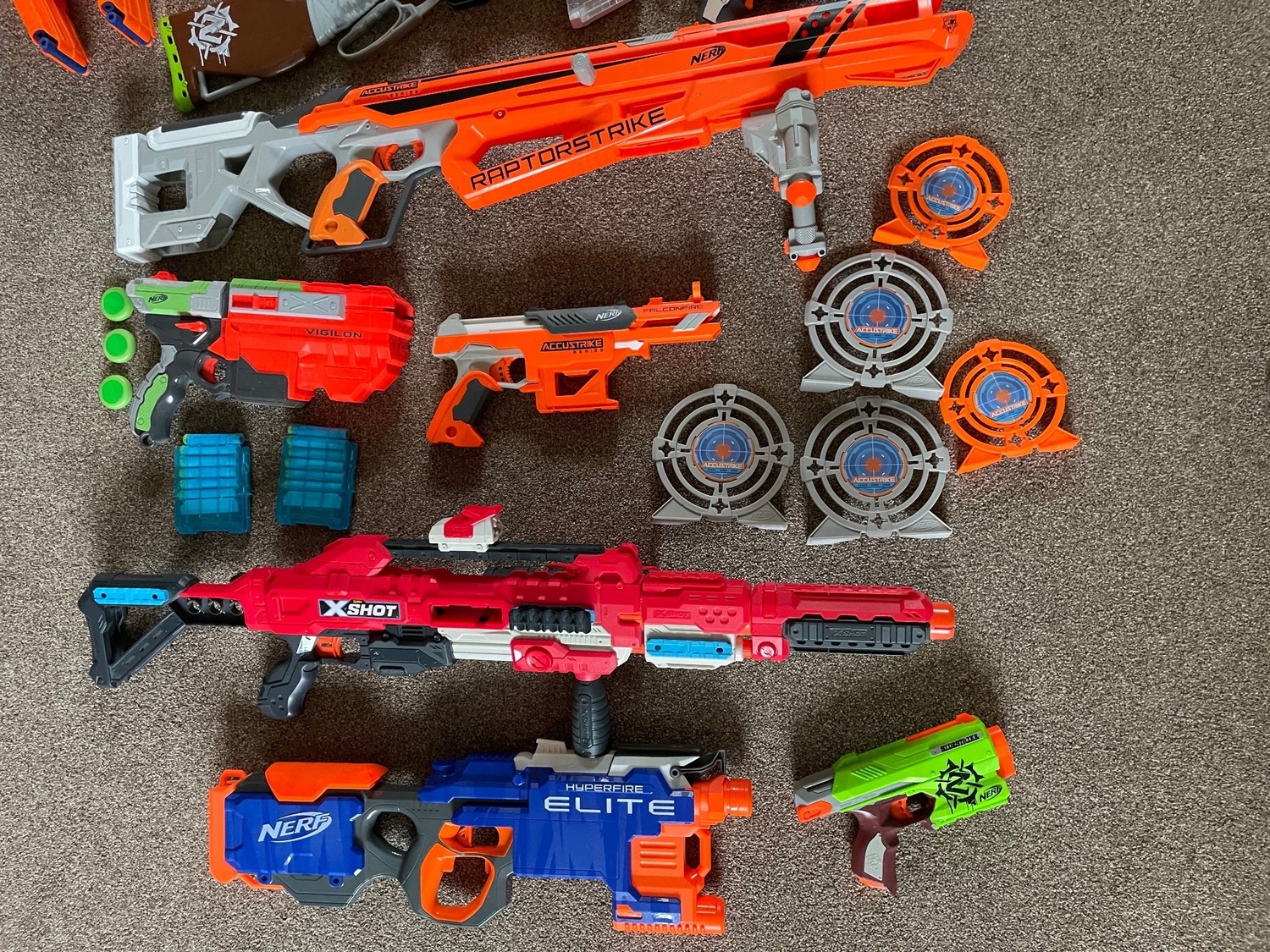 Nerf Guns and various accessories 