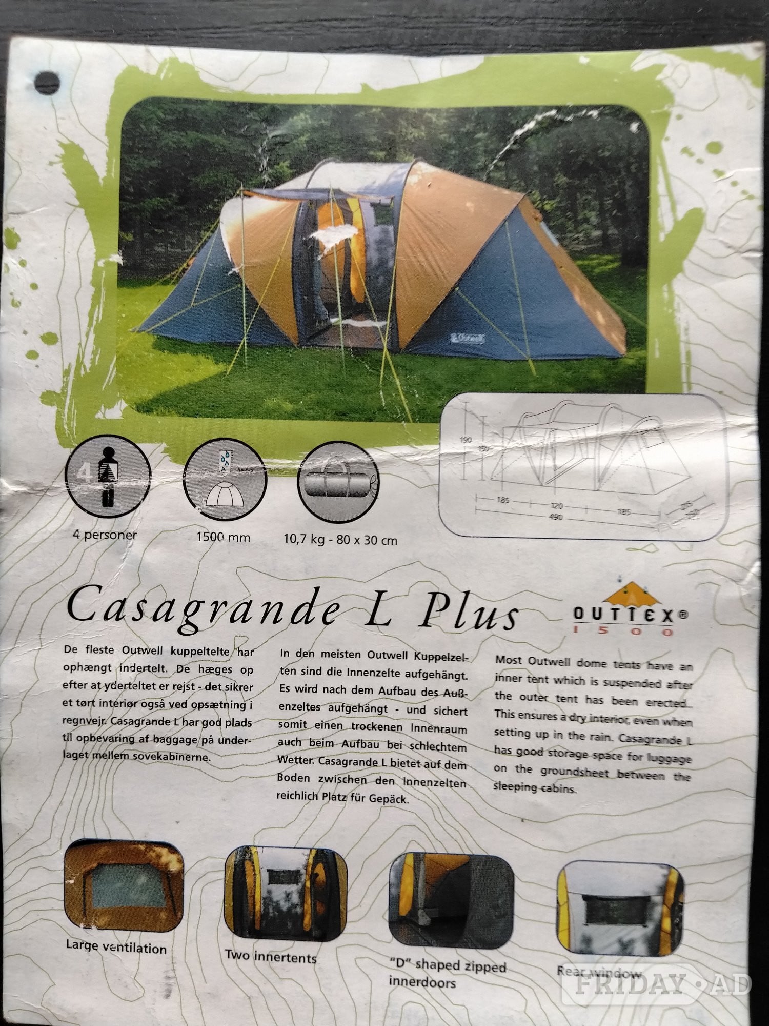 An Outwell Casagrande L plus tent in Rushden