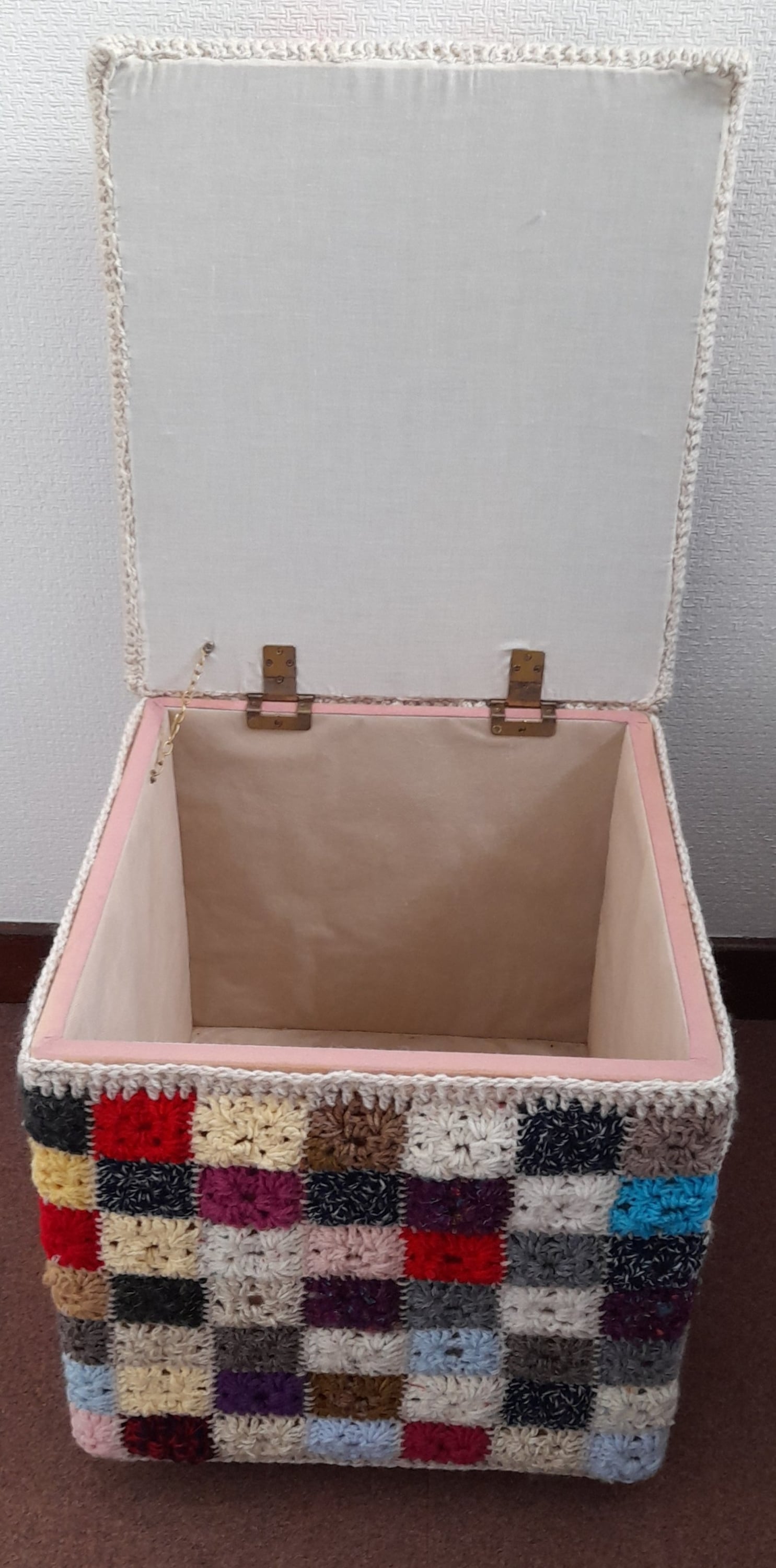 Tunbridge Wells Ottoman Storage Box, Newly Hand Covered