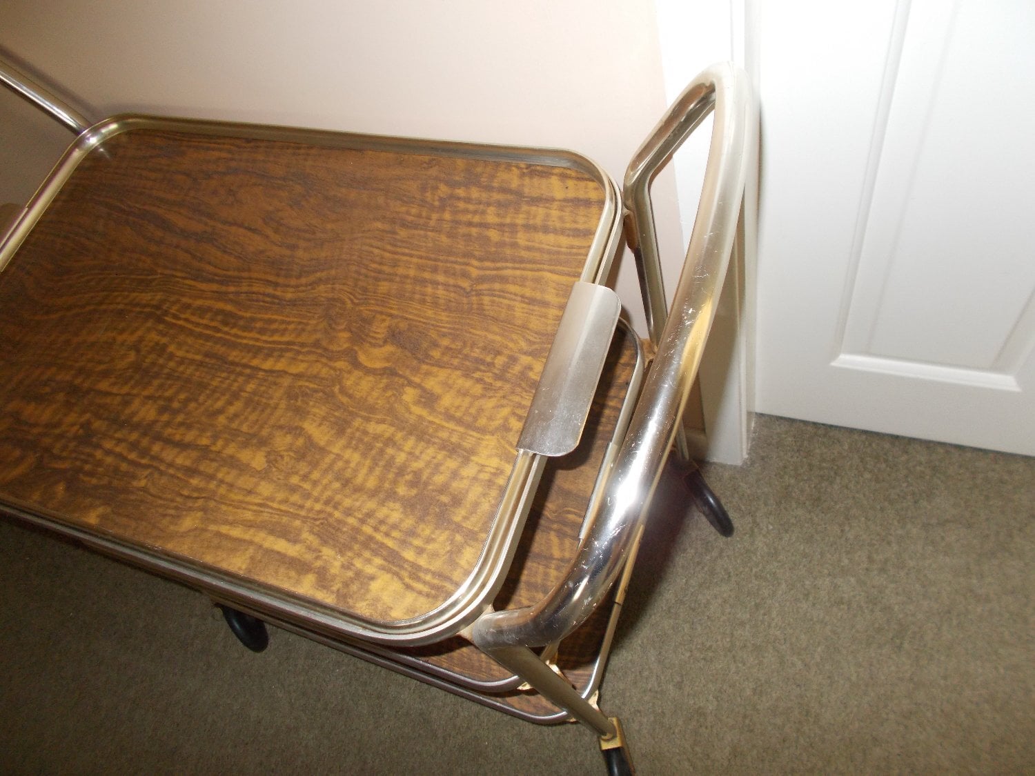 Retro hostess / tea trolley on wheels.
