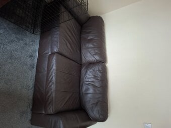 Brown 2 Seater Sofa.