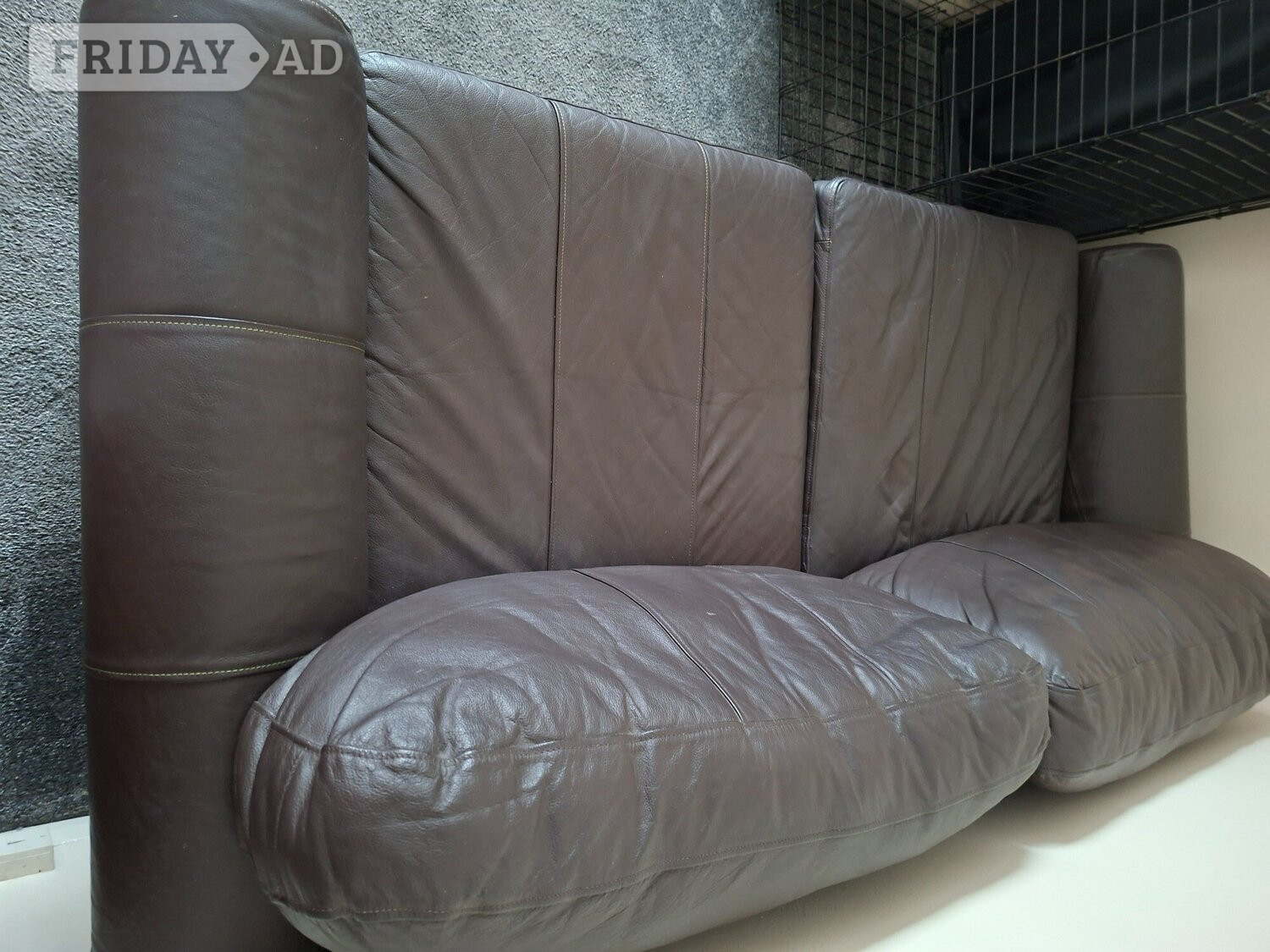 Brown 2 Seater Sofa.