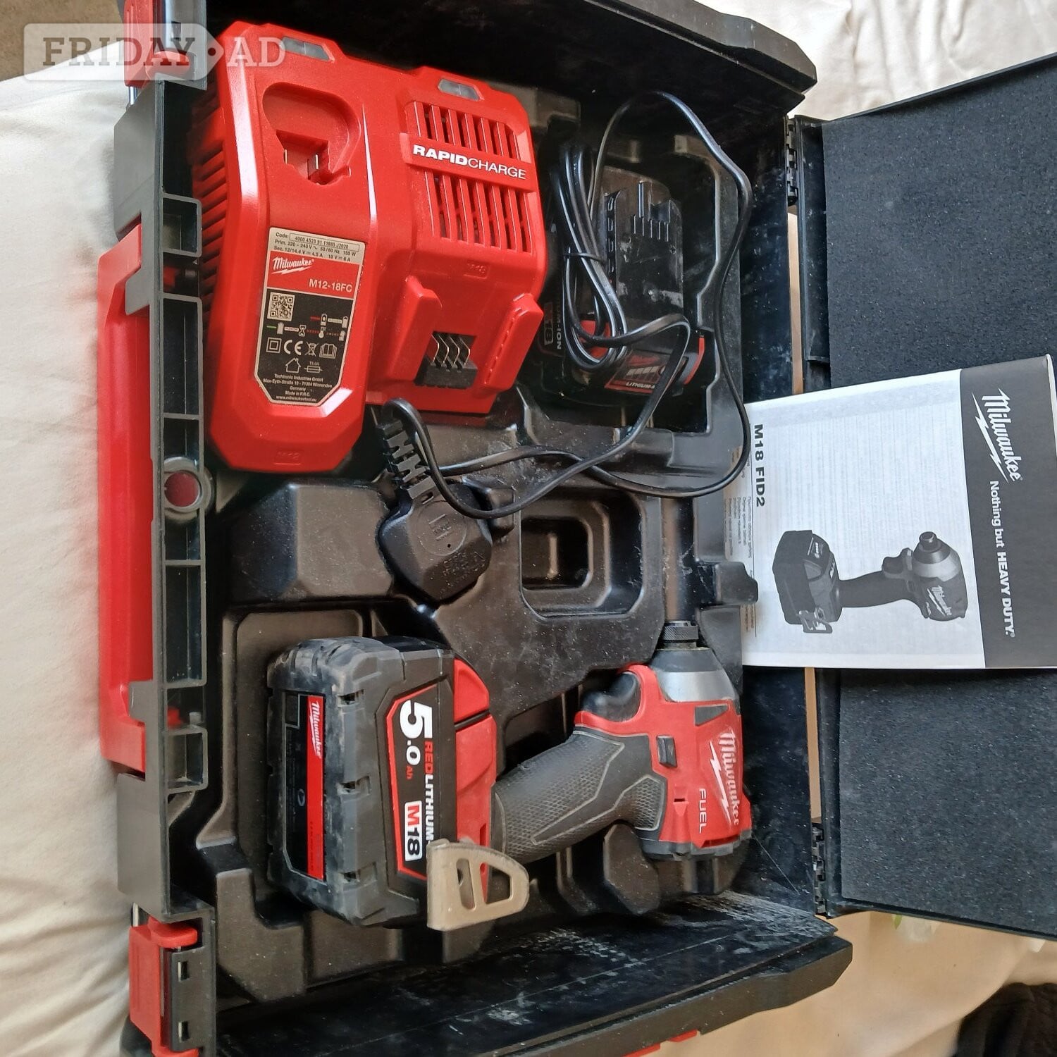 Brand new milwaukie fuel impact driver  with 2 number  5.0 ah bat in Hastings