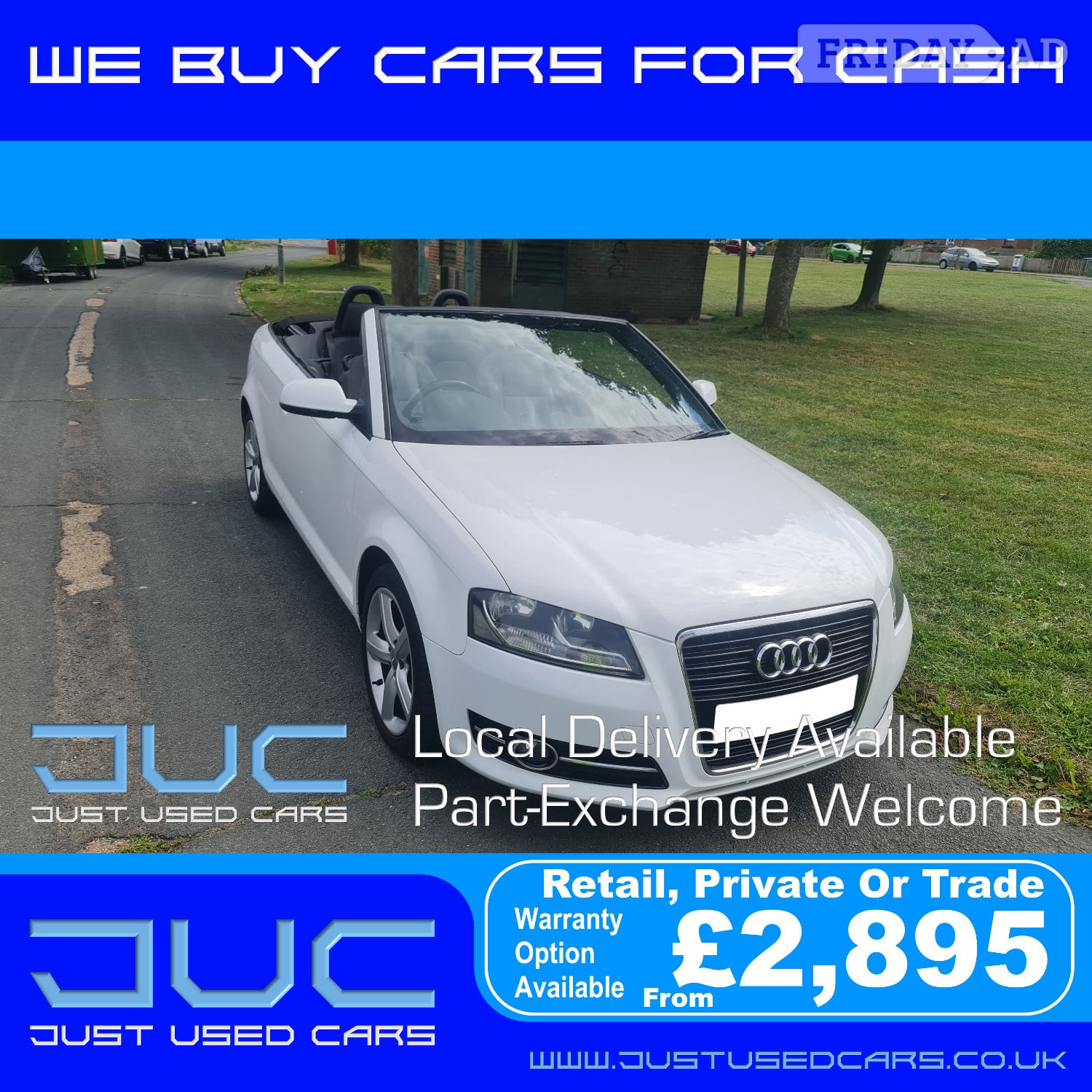 Audi A3 1.6 TDI Technik Cabriolet (Manual Diesel) 10 Reg 2010 in Lewes