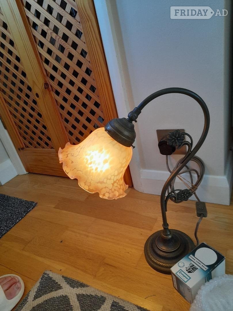 Horsham Reproduction Art Noveau Style Burnished Brass Table/Desk Lamp