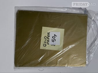 Gold coloured craft paper. Only 50p