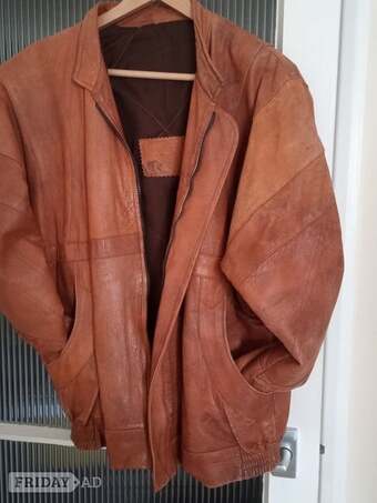 Brown leather jacket