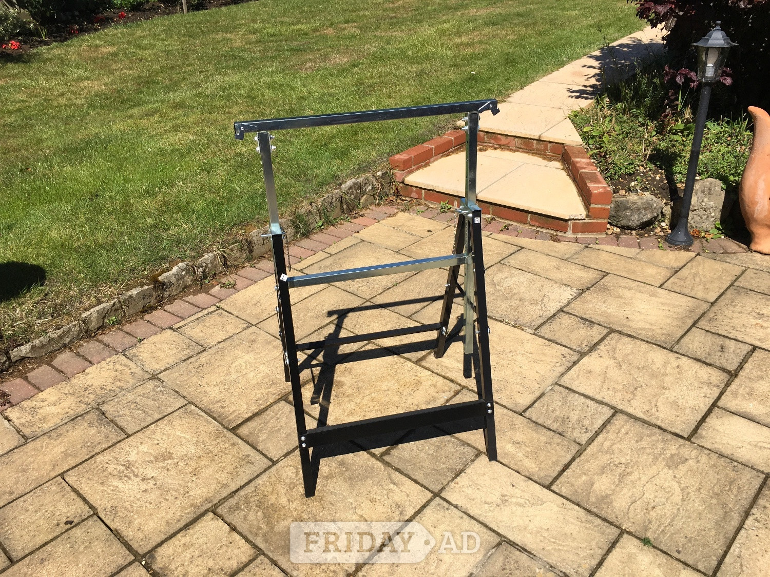 Sandown SET OF 2 ADJUSTABLE TELESCOPIC BUILDERS TRESTLES, HEAVY DUTY.