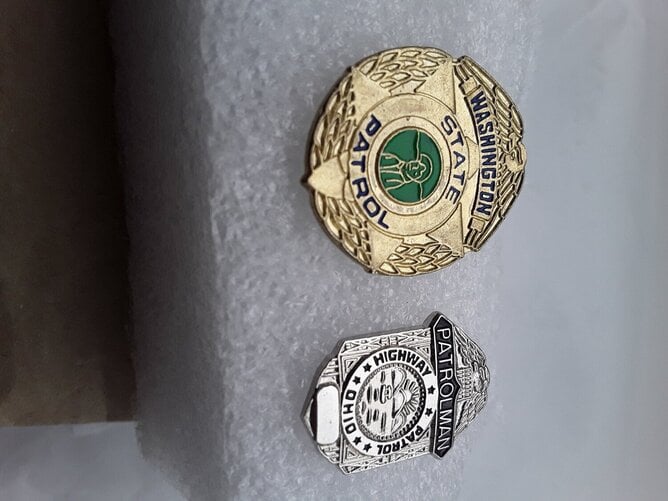 Eastbourne Vintage  American Police  Pin Badges  (4)