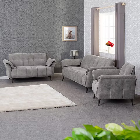 Rotherham Amalfi 3&2&1 Seater Sofas in Grey