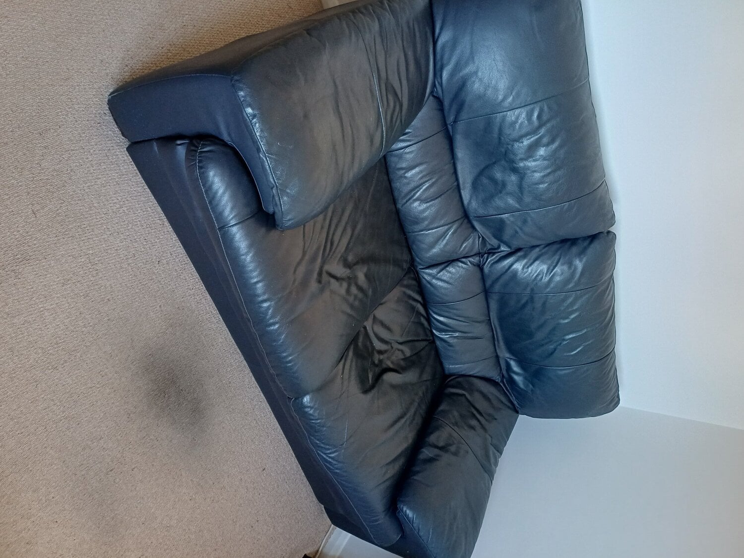 Very Nice Two Seater Navy Blue Settee