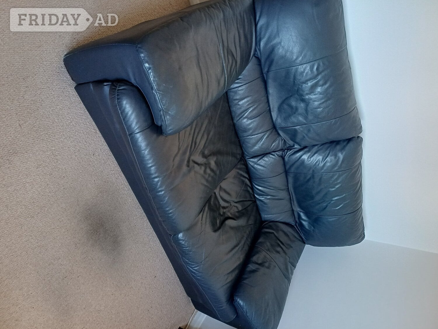 Very Nice Two Seater Navy Blue Settee