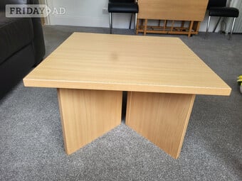 Light Wood Square Coffee Table