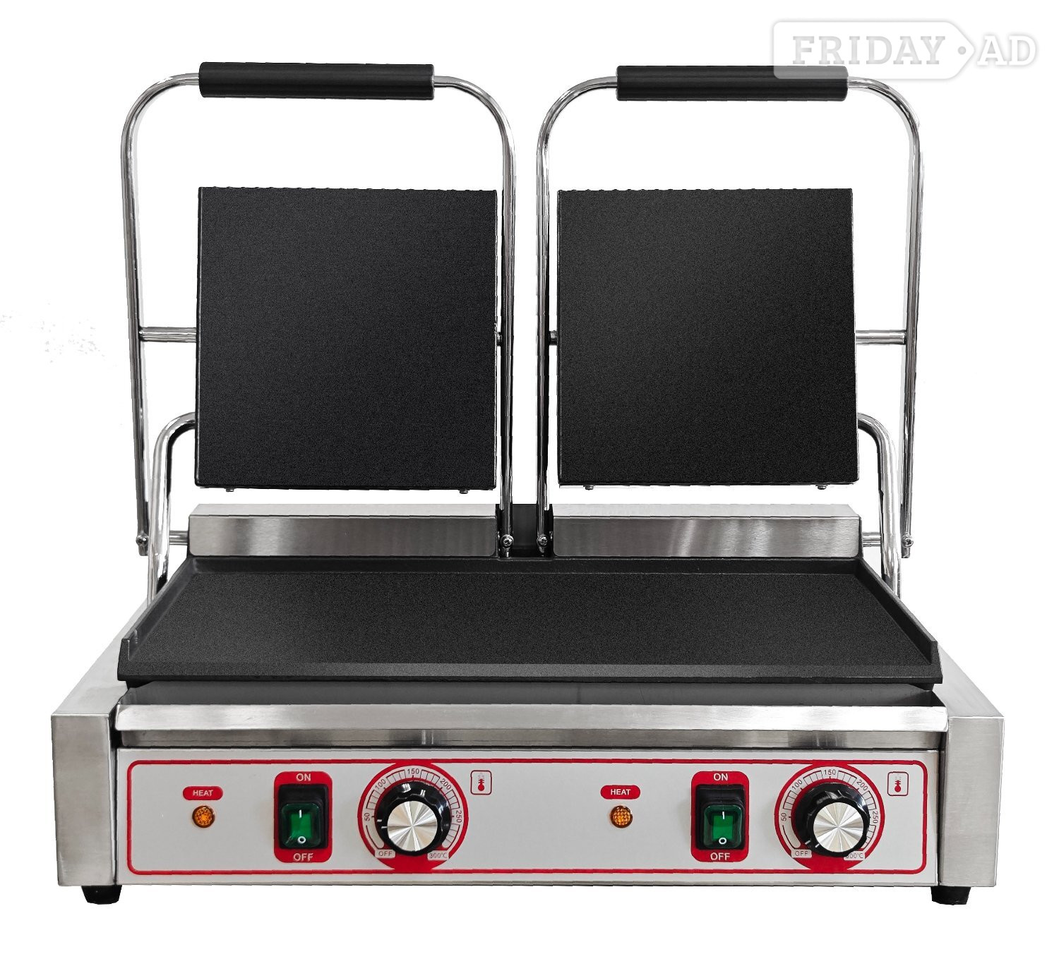 Commercial Double Large Panini, Toastie, Contact Grill Press