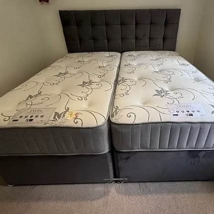 LYON MEMORY MATTRESS WITH DIVAN BASE WITH 2 DRAWERS - DOUBLE