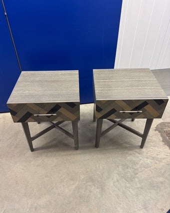 West Elm Bedside Table Pair