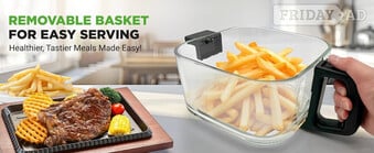 Nutrichef 5.5 Litres Air Fryer, 8 in 1 Preset Cook Modes,