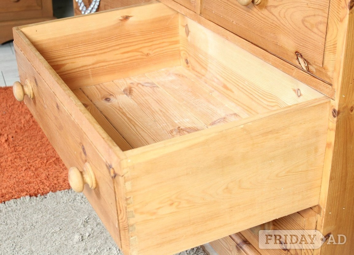 UK Delivery - Large Farmhouse Pine Chest Of Drawers Rustic With B