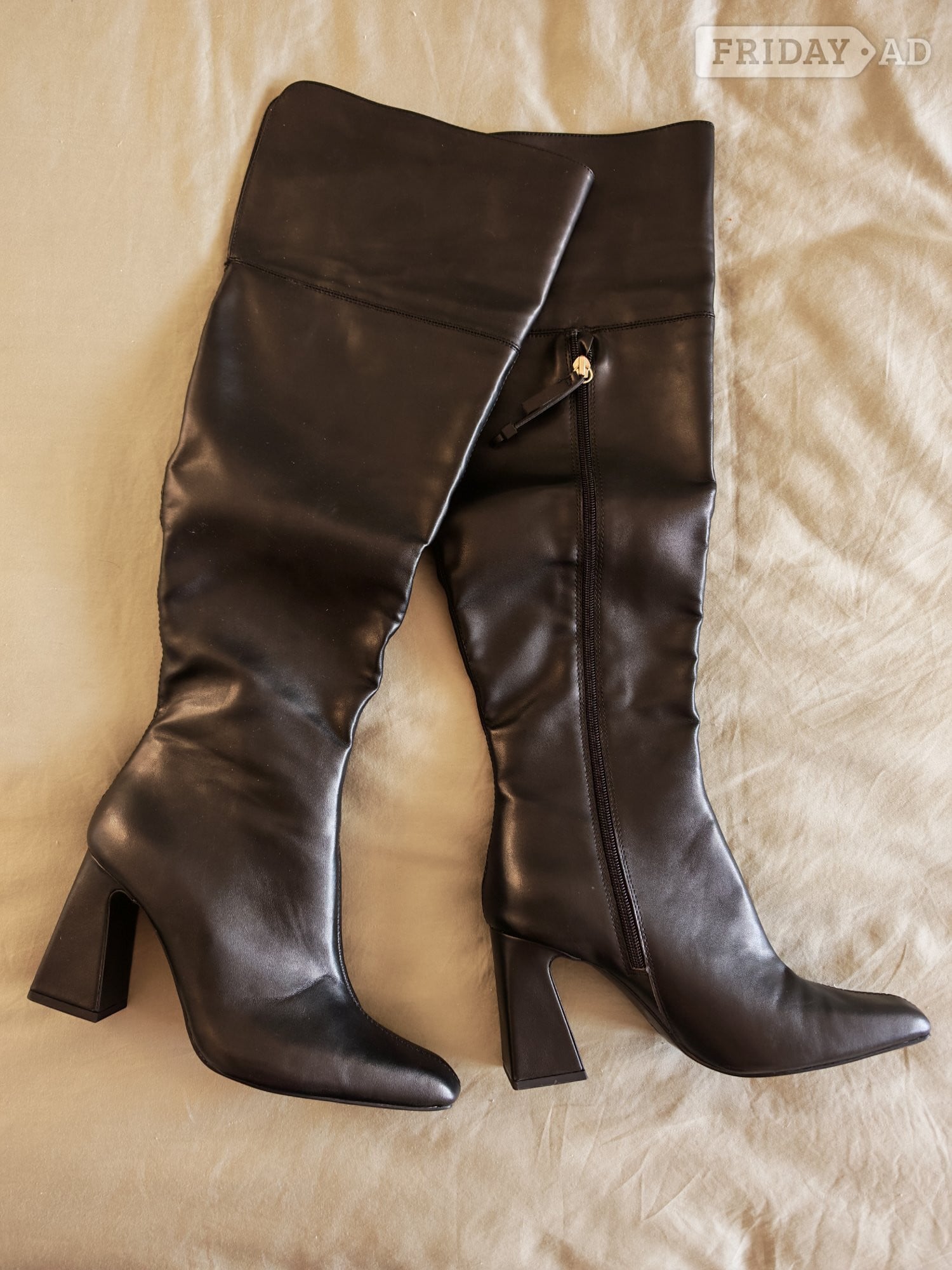 Zara Womens Over The Knee High Boots - Black in Horley