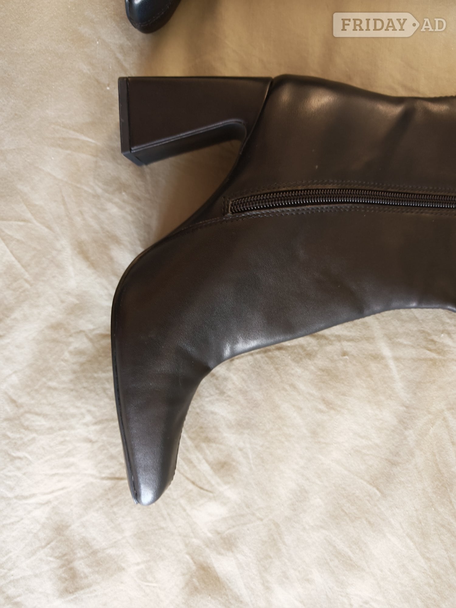 Zara Womens Over The Knee High Boots - Black