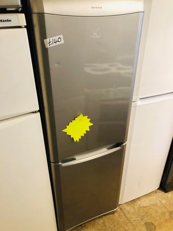 Indesit total no frost fridge freezer silver colour 