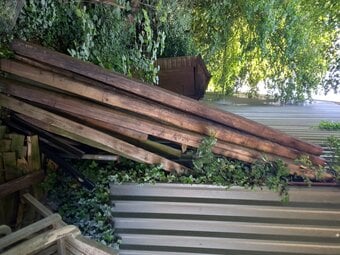 10foot long x 4inches x4inches new ,  5 treated timber posts.