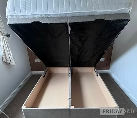 SUPER KING -END LIFT DIVAN OTTOMAN WITH 24 INCH DESIGN HEADBOARD - Furniture in Rotherham