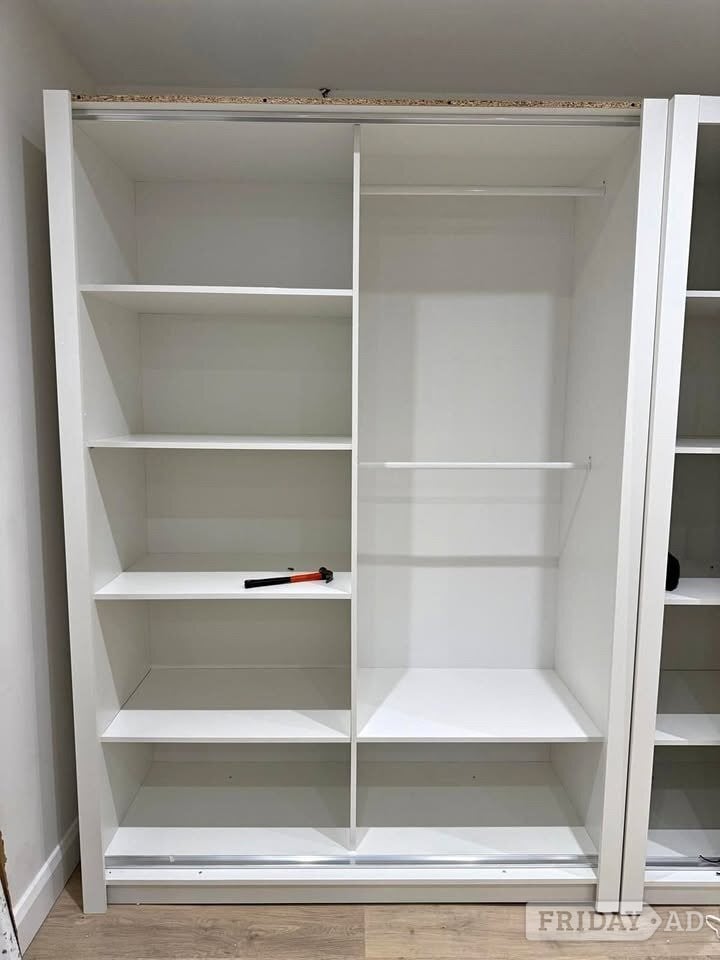 IKEA 120cm/150cm/180cm 2 Mirror Sliding Door Wardrobe