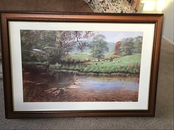 Tranquil landscape river scene