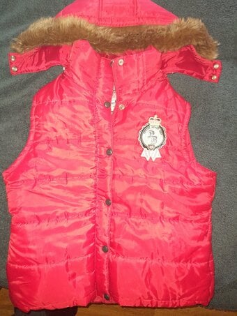 Red 'Paul's boutique' vintage body warmer 