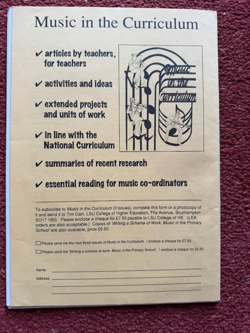 Music in the Curriculum