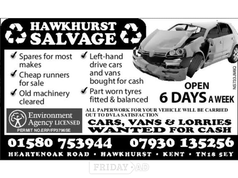 Cars, Vans, Lorries wanted for cash in Tunbridge Wells
