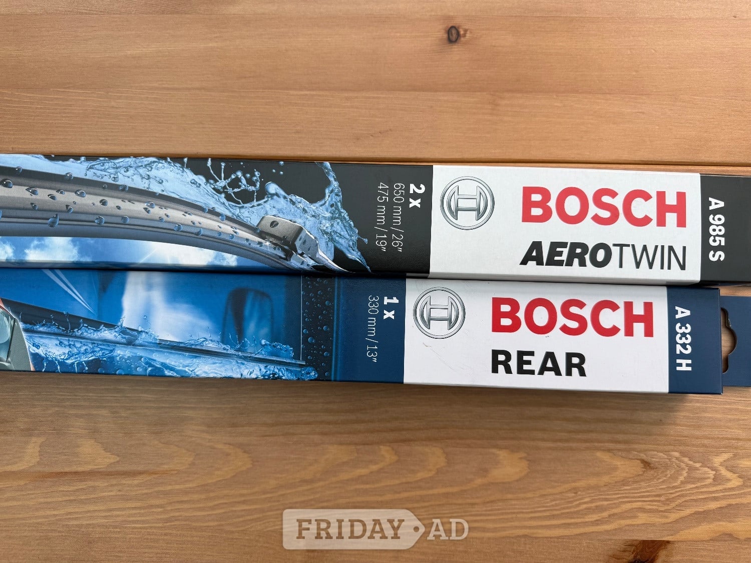Wiper blades, front and back (3 blades) -Bosch in Newport