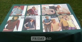 Knitting Patterns x8. Vintage, (60's/70's).