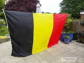 Belgium National Flag - Dyed Polyester - 5'6" x 9'8"