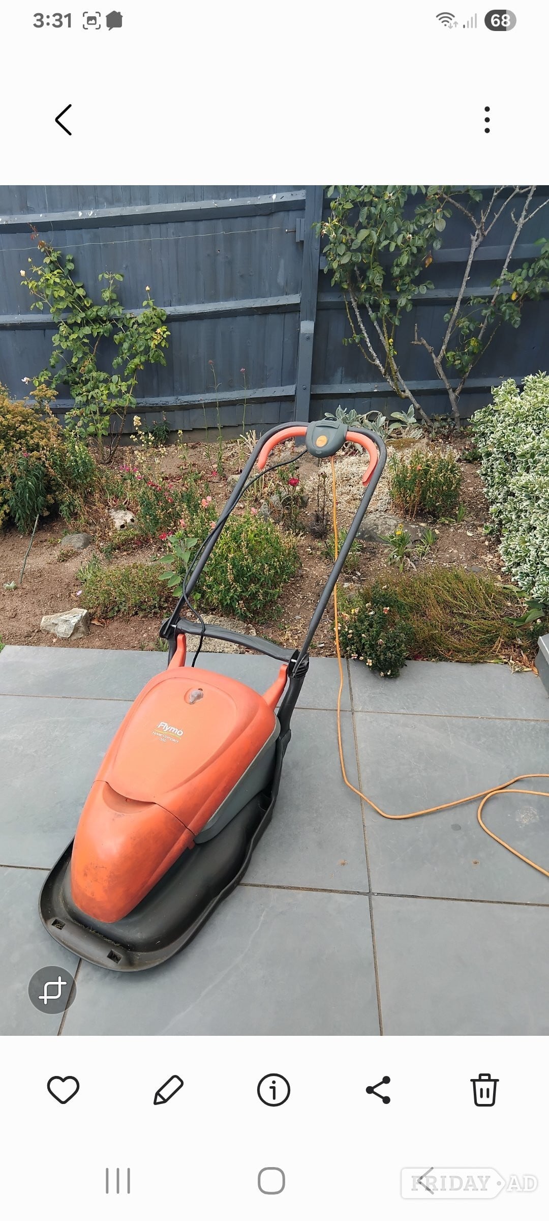 Flymo compact lawnmower