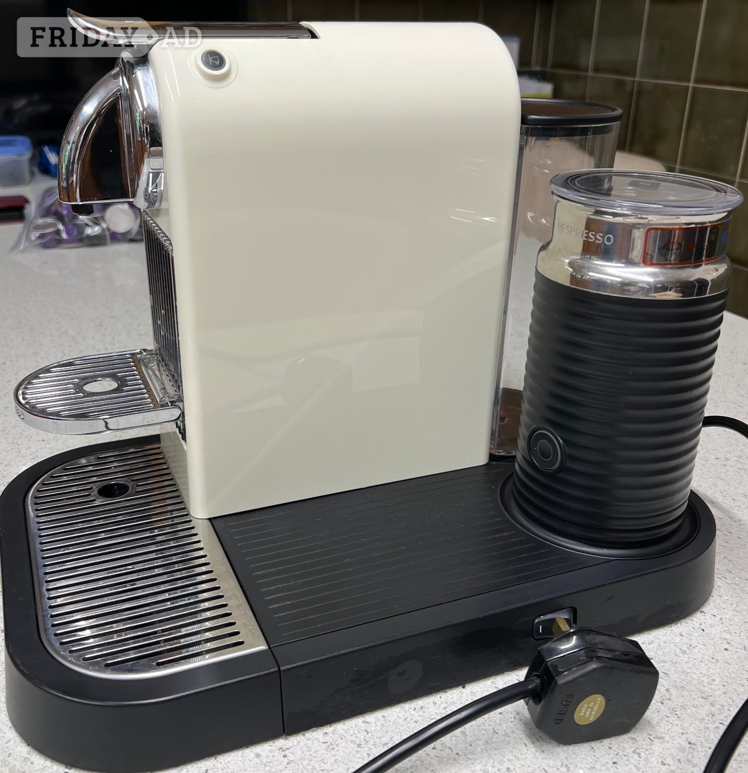 Magimix (Nespresso) Coffee machine with milk frother.
