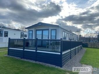 Luxury static caravan holiday home lodge at Swainby Country Park