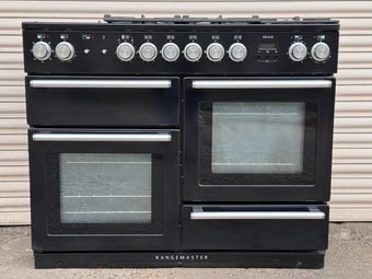 Rangemaster nexus 110cm dual fuel gas range cooker black 3 months