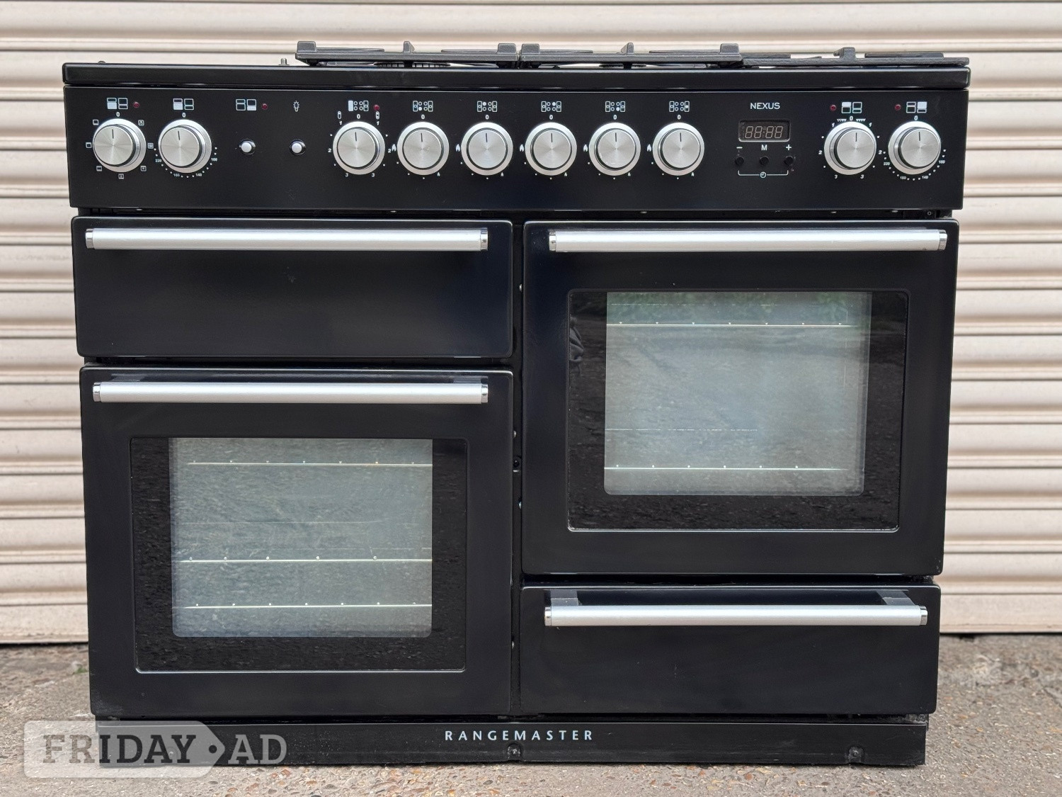 Rangemaster nexus 110cm dual fuel gas range cooker black 3 months in Romford